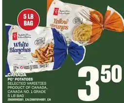 Loblaws PC POTATOES, 5LB BAG offer