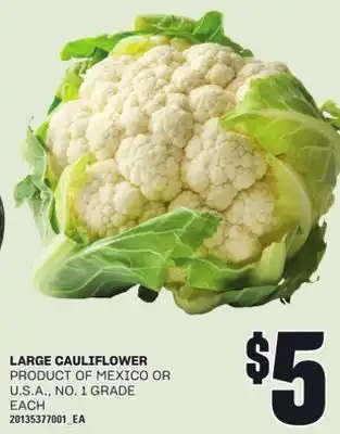 Loblaws LARGE CAULIFLOWER offer