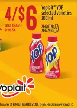 Loblaws YOPLAIT YOP, 200ML offer