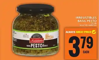 Food Basics IRRESISTIBLES BASIL PESTO offer