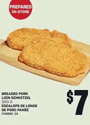 Independent Grocer BREADED PORK LOIN SCHNITZEL, 300 G offer