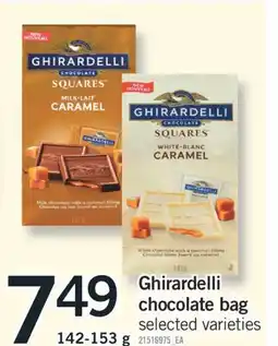 Fortinos GHIRARDELLI CHOCOLATE BAG,142-153G offer