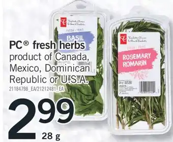 Fortinos PC FRESH HERBS, 28 G offer