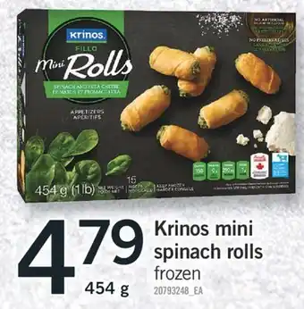 Fortinos KRINOS MINI SPINACH ROLLS, 454 G offer