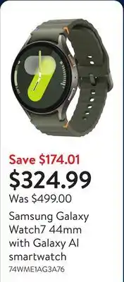 Walmart Samsung Galaxy Watch7 44mm with Galaxy AI smartwatch offer