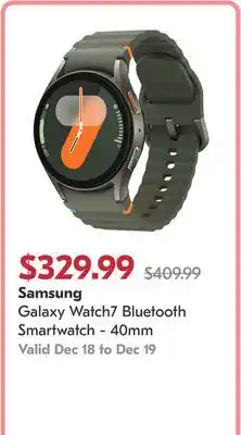 Shoppers Drug Mart Galaxy Watch7 Bluetooth Smartwatch - 40mm offer