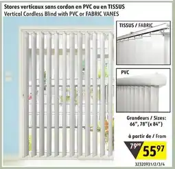 Hart Vertical Cordless Blind with PVC or FABRIC VANES offer