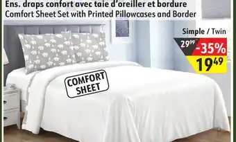 Hart Comfort Sheet Set with Printed Pillowcases and Border offer