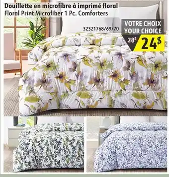 Hart Floral Print Microfiber 1 Pc. Comforters offer