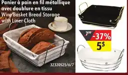 Hart Wire Basket Bread Storage with Liner Cloth offer