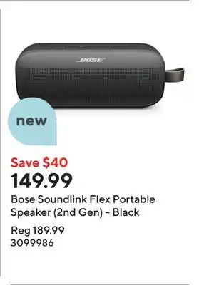 Staples Bose Soundlink Flex Portable Speaker (2nd Gen) - Black offer