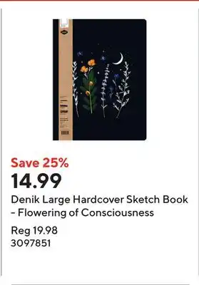 Staples Denik Large Hardcover Sketch Book - Flowering of Consciousness offer