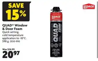 Home Hardware QUAD Window & Door Foam offer