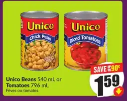 Chalo FreshCo Unico Beans 540 mL or Tomatoes 796 mL offer