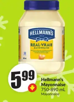 Chalo FreshCo Hellmann's Mayonnaise 750-890 mL offer