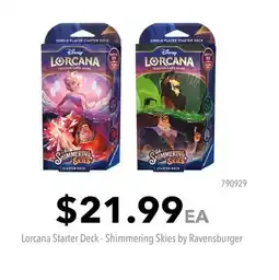 GameStop Lorcana Starter Deck - Shimmering Skies by Ravensburger offer