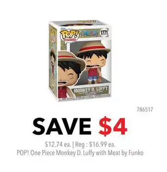 GameStop POP! One Piece Monkey D. Luffy with Meat by Funko offer