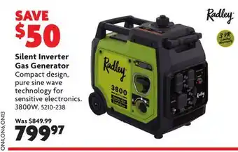 Home Hardware Silent Inverter Gas Generator offer