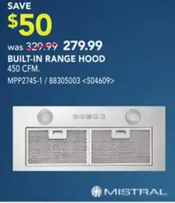 RONA BUILT-IN RANGE HOOD offer