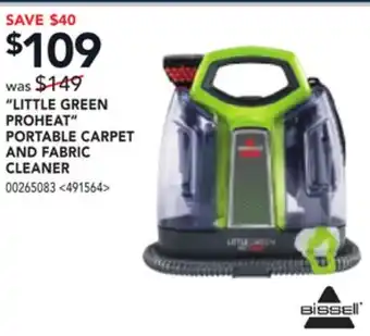 RONA BISSELL LITTLE GREEN PROHEAT PORTABLE CARPET AND FABRIC CLEANER offer