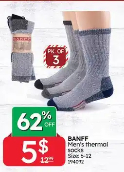 Rossy BANFF Men's thermal socks offer