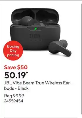 Staples JBL Vibe Beam True Wireless Earbuds - Black offer