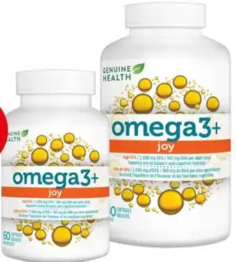 Avril GENUINE HEALTH OMEGA 3+ JOY offer