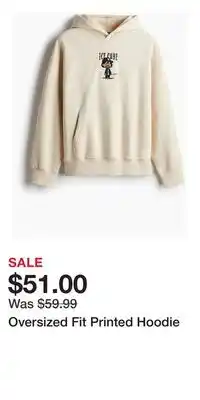 H&M Oversized Fit Printed Hoodie offer