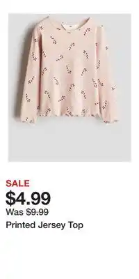 H&M Printed Jersey Top offer