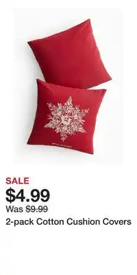 H&M 2-pack Cotton Cushion Covers offer