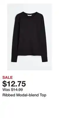 H&M Ribbed Modal-blend Top offer