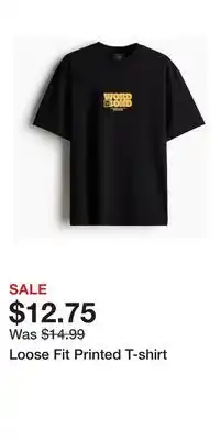 H&M Loose Fit Printed T-shirt offer