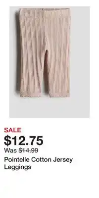 H&M Pointelle Cotton Jersey Leggings offer