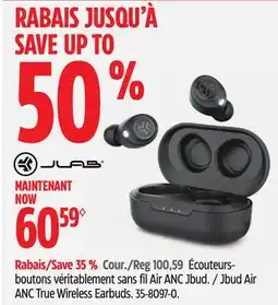 Canadian Tire JLab Jbud Air ANC True Wireless Earbuds offer