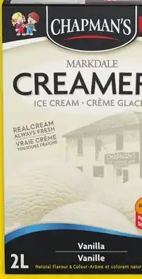 Giant Tiger Chapman's Creamery Ice cream offer