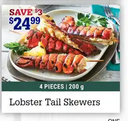 M & M Food Market Lobster Tail Skewers offer