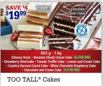 M & M Food Market TOO TALL Cakes offer