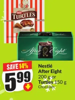 Chalo FreshCo Nestlé After Eight g or Turtles 150 g offer