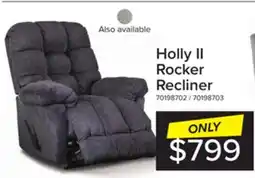 Leon's Holly II Rocker Recliner - Gunmetal offer