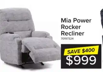 Leon's Mia Power Rocker Recliner - White Pepper offer