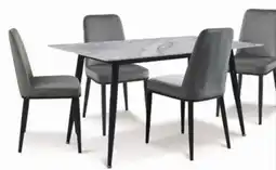 Leon's Emberly 5-Piece Sintered Stone Dining Set - Grey, Black offer