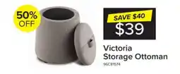 Leon's Victoria Storage Ottoman - Grey offer