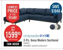 The Brick Gena 2-Piece Linen-Look Fabric Left-Facing Sectional - Midnight offer