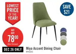 The Brick Miya Dining Chair with Polyester Fabric, Metal - Moss Green offer