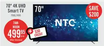 The Brick NTC 70 4K UHD webOS 60Hz Smart TV (70UL7400) offer