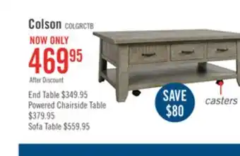 The Brick Colson 50 Rustic Coffee Table with Storage and Shelf - Driftwood offer