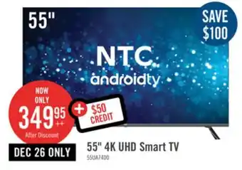 The Brick NTC 55 UHD Smart Android TV offer