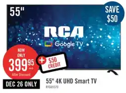 The Brick RCA 55 4K HDR Smart Google TV offer