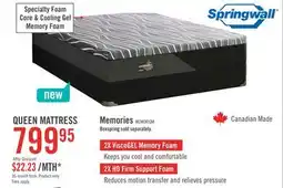 The Brick Springwall Memories Smooth Top Firm Queen Mattress offer