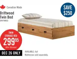 The Brick Driftwood Mates Bed with 3-Drawer Storage for Kids, Brown - Twin Size offer